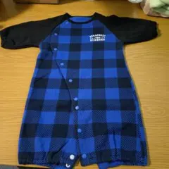チェック柄ロンパース 50-60サイズ