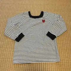 plusnao ボーダー 長袖カットソー 130cm
