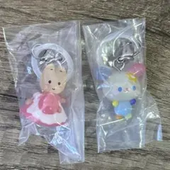 サンリオ　ゆるっとめじるしアクセサリー　ウサハナ　マロンクリーム　2種セット