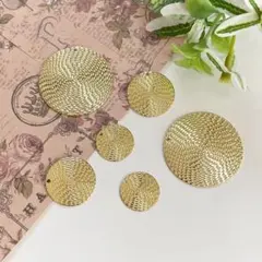 【2201】メタルチャーム 薄型 サークル 3サイズ 400円