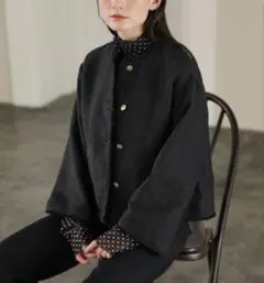 デニム ノーカラージャケット