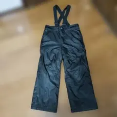 子ども用 ブラック スキーウェア サスペンダー付き