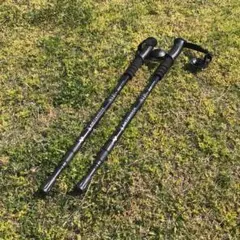 トレッキングポール 最大110cm 2本セット ブラック 284A828①