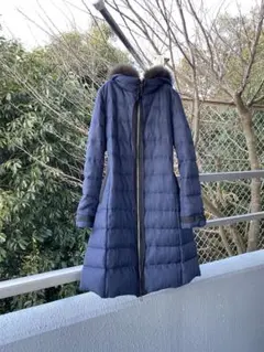 毛玉綺麗になりました⭐︎希少のＬサイズ　LANVIN ランバン　ダウンコート紺