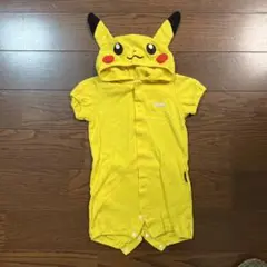 コムサイズムピカチュウ フード付きロンパース
