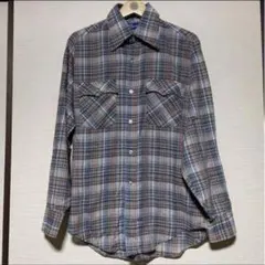 80' JC Penney  PlainPockets  check shirt