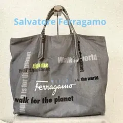 ★希少★Ferragamo フェラガモキャンバス トートバッグ グレージュ