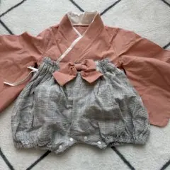 70cm☺︎ ひな祭り お食い初め ベビー袴セパレートロンパース