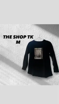 THE SHOP TK 【即購入OK】ブラック 長袖 プリントTシャツ M