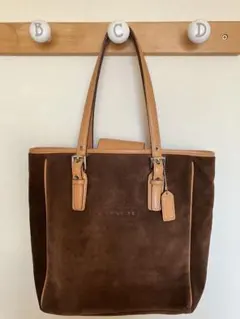 coach ブラウン スエード トートバッグ