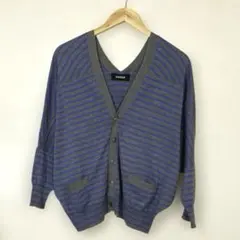 zucca ボーダードルマンカーディガン コットン