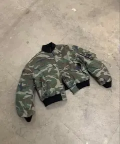 リバーシブル MA-1 フライトジャケット 迷彩/ブラック　ストリート