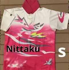Nittaku 卓球ユニフォーム　男女兼用　ピンク×白　Sサイズ