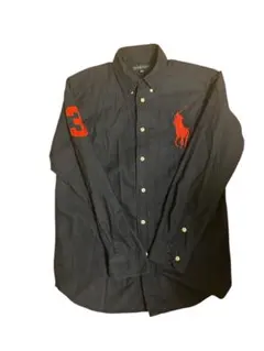 Ralph Lauren ラルフローレン　紺　長袖シャツ　y2k ビッグポニー