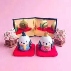 キャンドゥ　シマエナガ　ひな祭り　おひな様　おだいり様　ミニオブジェ　6点セット