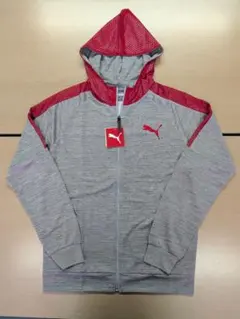 【新品・未使用】PUMA フルジップパーカー グレー/レッド