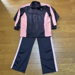 PUMA プーマ レディース ジャージ セットアップ 上下 ブラック×ピンク