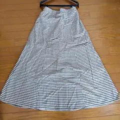 ギンガムチェック フレアスカート サイズF