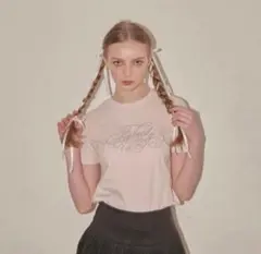 Treat Girl's rhinestone T-shirts ピンクのサムネイル