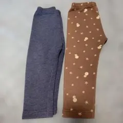 ユニクロ　裏起毛レギンス80