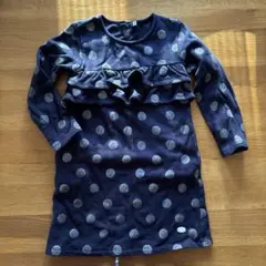 BeBe ドット柄フリルワンピース　110