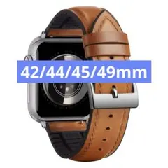 ★ 42/44/45/49mm アップルウォッチ　革バンド