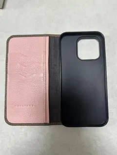 iPhone14Pro手帳型ケース トープ×ピンク ハナトラのサムネイル