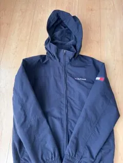 HILFIGER フード付きナイロンジャケット ネイビー
