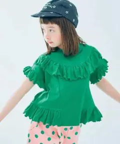 新品80-140 エアリーストレッチフリルメロウTシャツ ピードットプルミエ