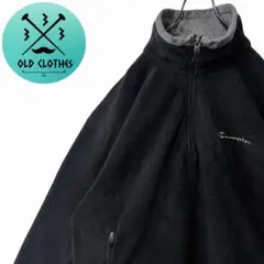 【CHAMPION】チャンピオン ハーフジップフリース 刺繍ロゴ 大きめサイズ