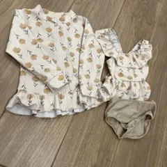 futafuta 水着セット　90 セパレート水着　ラッシュガードセット