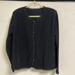 ラメ入りブラックカーディガン