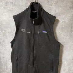 パタゴニア patagonia ベスト　フリース　企業刺繍　黒