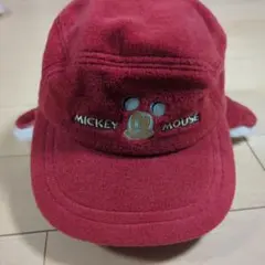ミッキーマウス 耳付き赤帽子