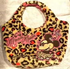 ディズニーランド限定 ミニーマウス ヒョウ柄ファーバッグ