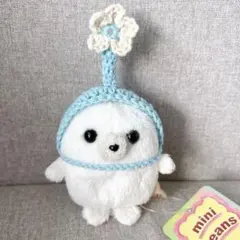 お花帽子　あみぐるみ　ハンドメイド　ぬい活　ぬい服 着せ替え　ミニビーンズ