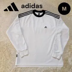 【美品】adidas ホワイト 長袖カットソー メンズM