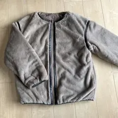 リバーシブル　ファージャケット　キルティングジャケット　ブラウン