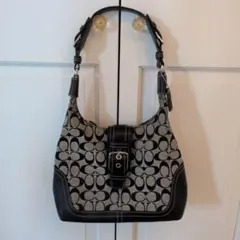 極美品】COACH コーチ シグネチャー ソーホー ワンショルダー ブラック