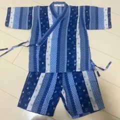 ベビー　甚平　ブルー　120cm相当