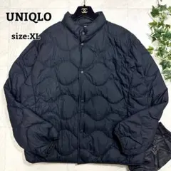 【UNIQLO】ウルトラライトダウン ウェーブキルト ジャケット 黒 XL