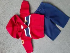 POLO ラルフローレン ベビー フード付パーカー ズボン 赤 紺