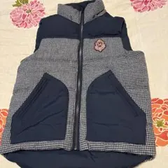 Tommy hilfiger ダウンベスト ネイビー＆チェック柄 リバーシブル