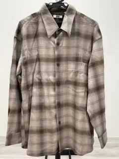 UNIQLO フランネルオーバーサイズシャツ（長袖） Lサイズ