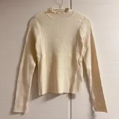 flower ノーブルリブニット2 アイボリー