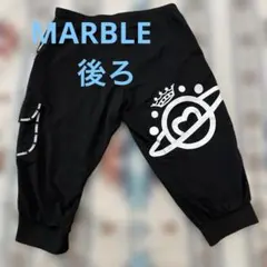 Marble 膝下フィットネスパンツ ブラックＬのサムネイル
