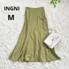 INGNI イング◆マーメイドスカート　ロング丈　ストレッチ (M)グリーン