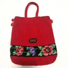 FEILER　フェイラー　バッグ　赤　ポーチ　巾着