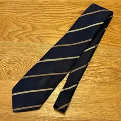 BURBERRY ネクタイ ネイビー×ストライプ シルク素材・日本製