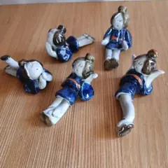 箸置き　おてもやん　陶器 手作り　ハンドメイド　工芸品 5個